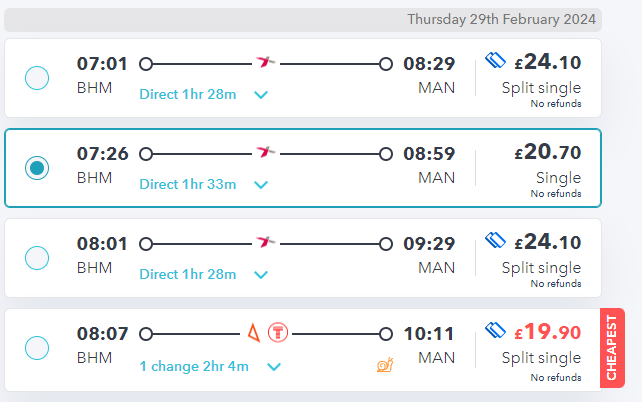 non-refundable split tickets on SmartSplit site